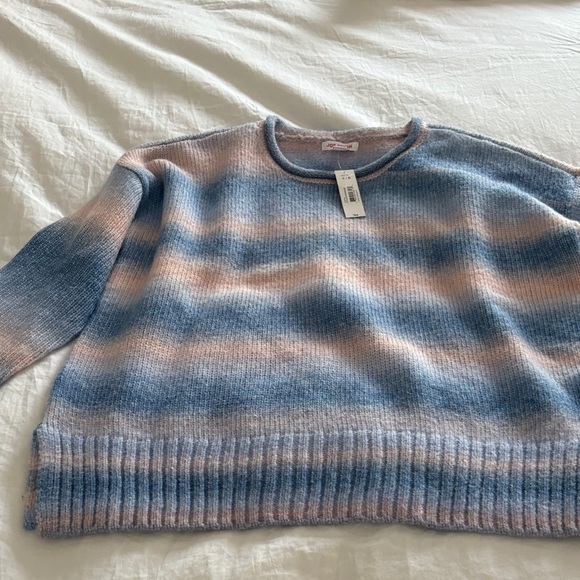 Joe Fresh Blue and Pink Striped Sweater - Picture 1 of 4